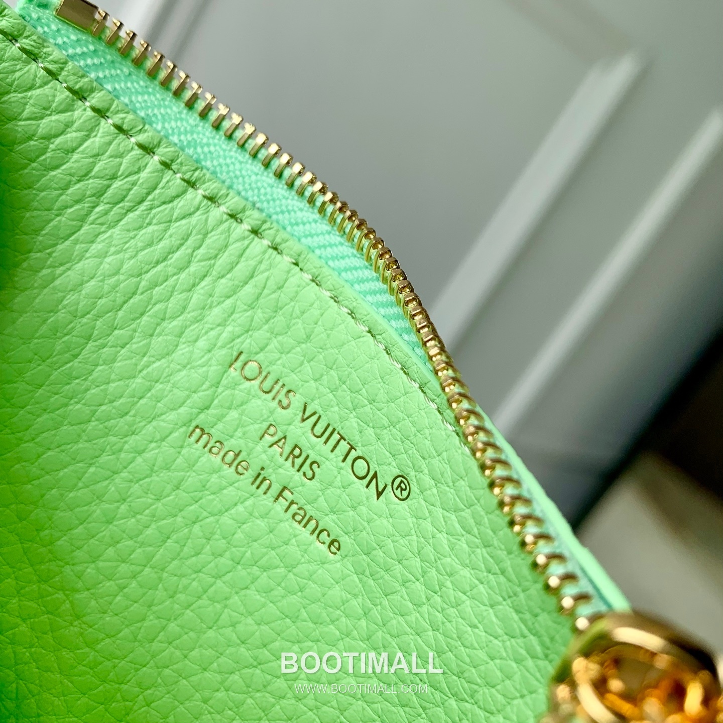 루이비통 모노그램 앙프렝뜨 레더 LV참 지퍼 그린 카드지갑 Louis Vuitton Monogram Empreinte Leather LV Charm Zipper Green Card Holder M27668 12cm 8