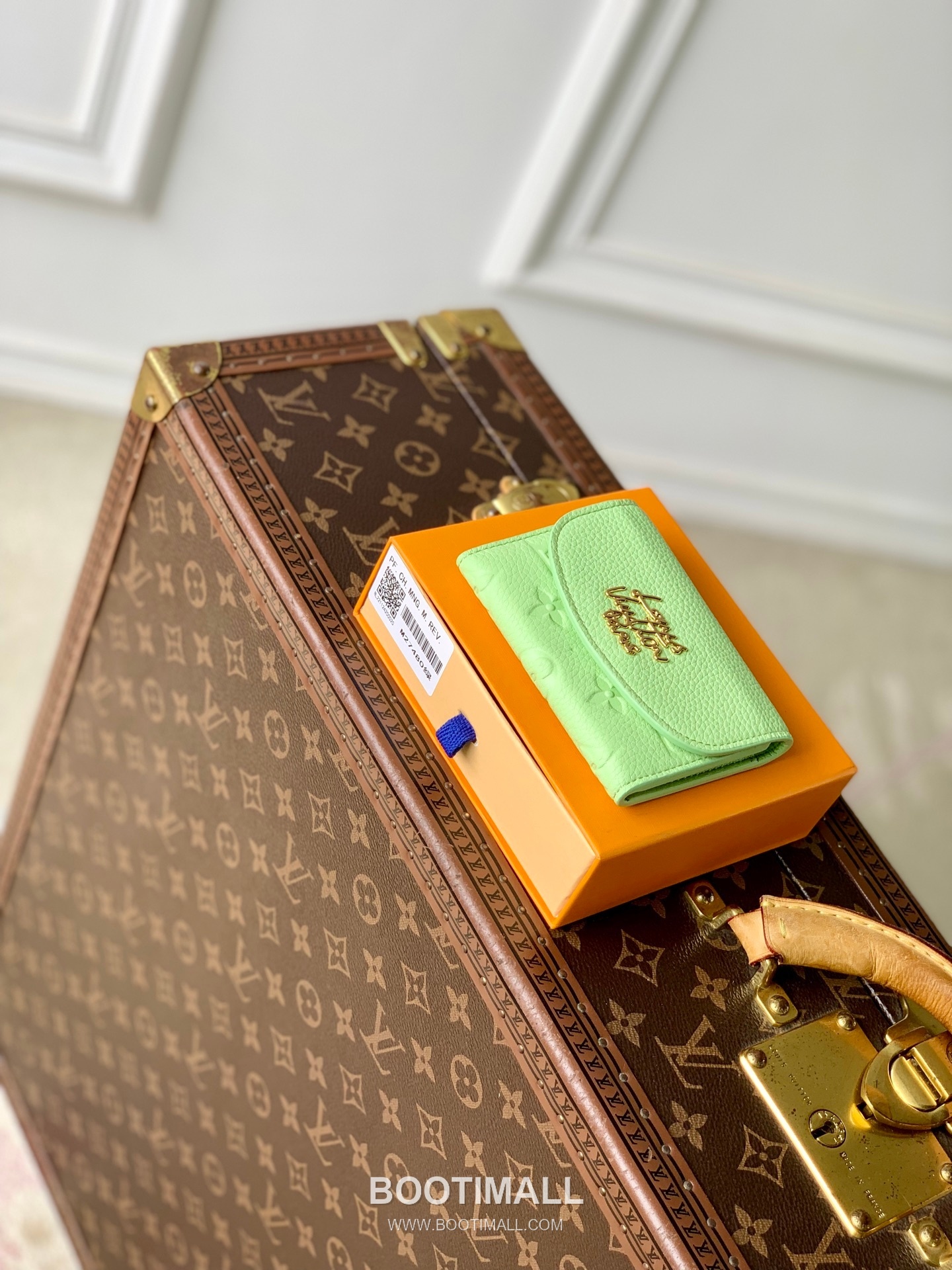 루이비통 모노그램 앙프렝뜨 레더 LV버튼 컴팩트 그린 반지갑 Louis Vuitton Monogram Empreinte Leather LV Button Compact Green Wallet M27480 11cm 3