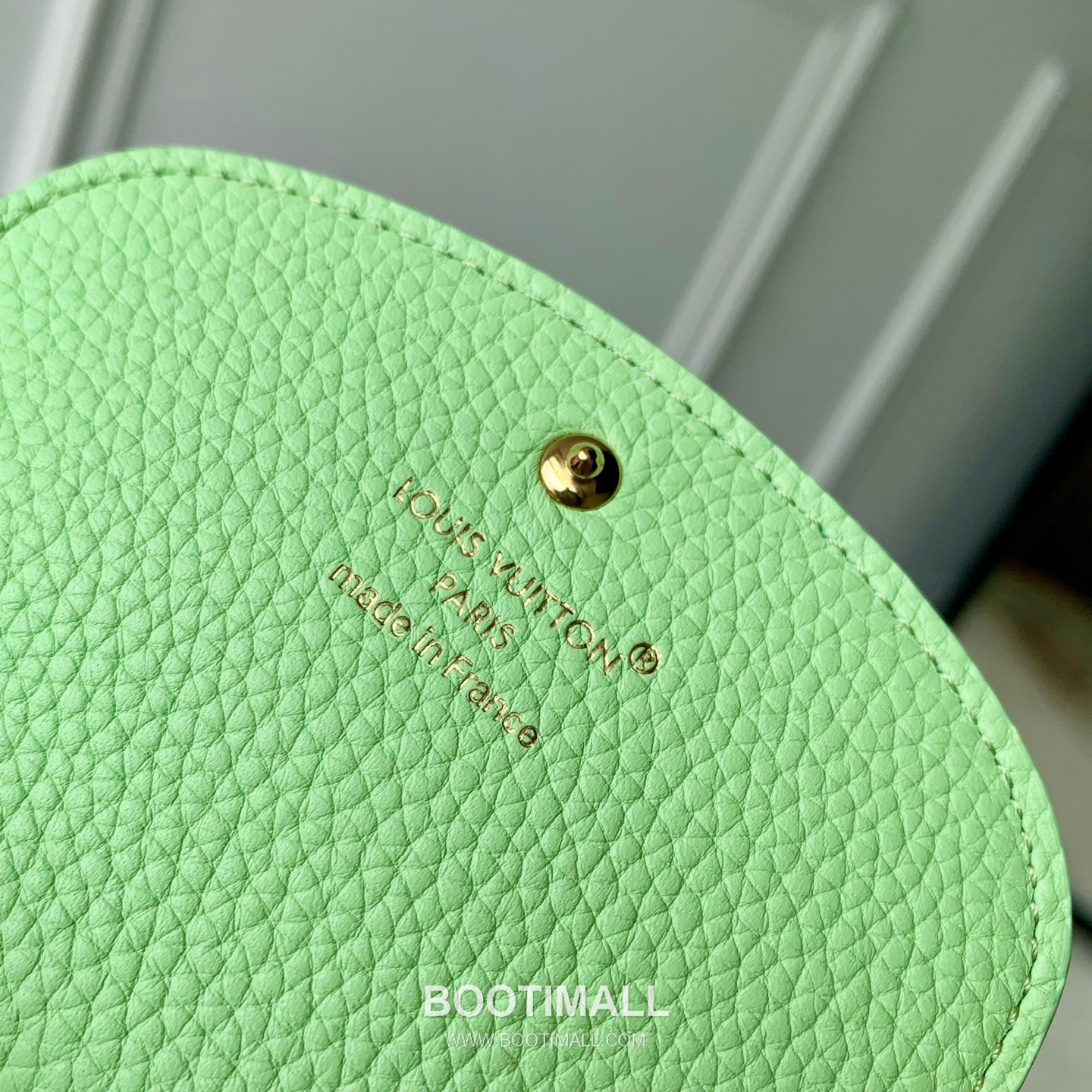 루이비통 모노그램 앙프렝뜨 레더 LV버튼 컴팩트 그린 반지갑 Louis Vuitton Monogram Empreinte Leather LV Button Compact Green Wallet M27480 11cm 9