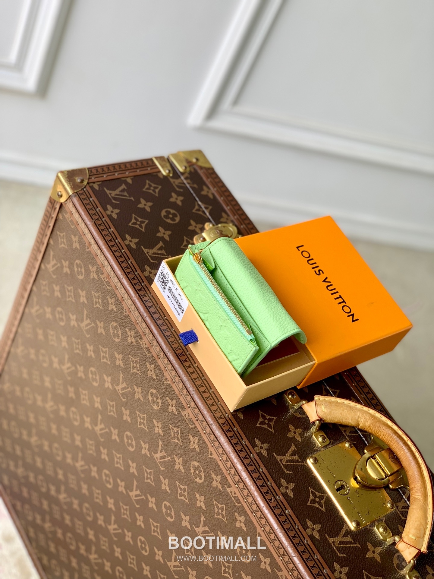 루이비통 모노그램 앙프렝뜨 레더 LV버튼 컴팩트 그린 반지갑 Louis Vuitton Monogram Empreinte Leather LV Button Compact Green Wallet M27480 11cm 10