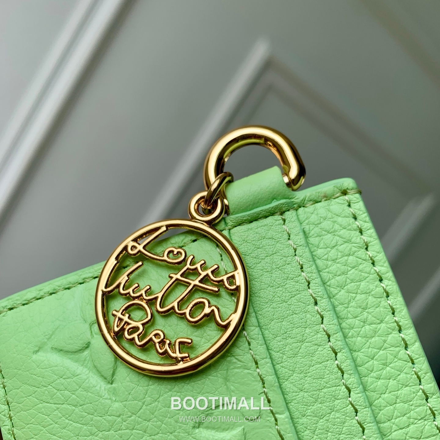 루이비통 모노그램 앙프렝뜨 레더 LV참 카드슬롯 그린 카드지갑 Louis Vuitton Monogram Empreinte Leather LV Charm Card Slot Green Card Holder M27485 10.2cm 4