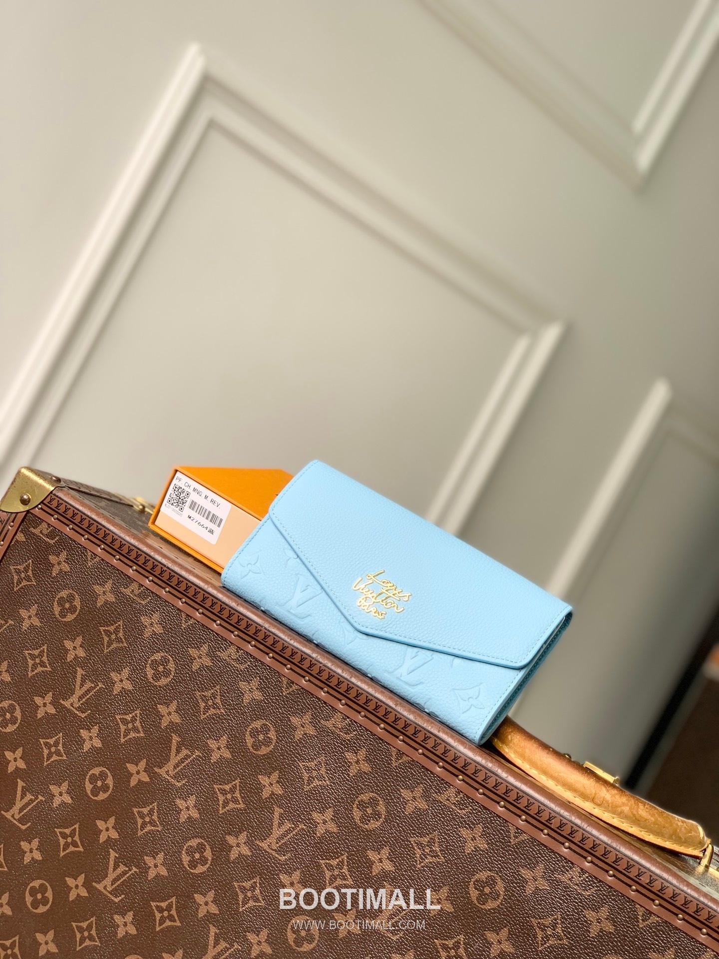 루이비통 모노그램 앙프렝뜨 레더 LV버튼 그린 장지갑 Louis Vuitton Monogram Empreinte Leather LV Button Green Long Wallet M27664 19cm 1