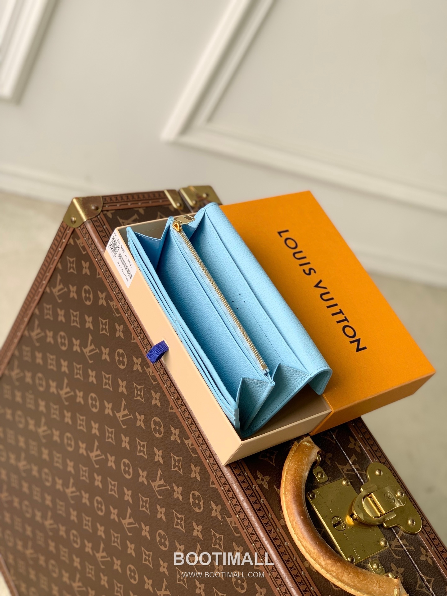 루이비통 모노그램 앙프렝뜨 레더 LV버튼 그린 장지갑 Louis Vuitton Monogram Empreinte Leather LV Button Green Long Wallet M27664 19cm 11