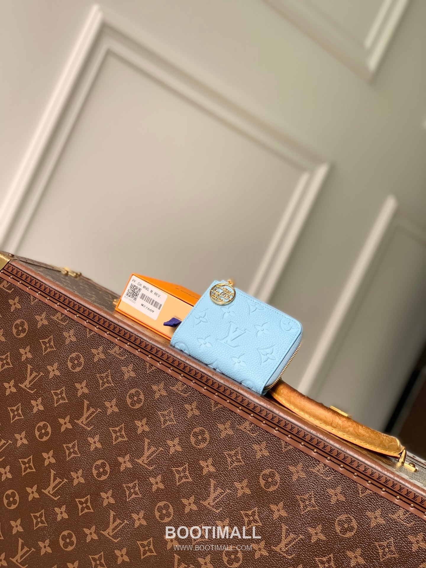 루이비통 레더 LV지퍼 컴팩트 그린 반지갑 Louis Vuitton Leather LV Zipper Compact Green Wallet M27670 11cm 1