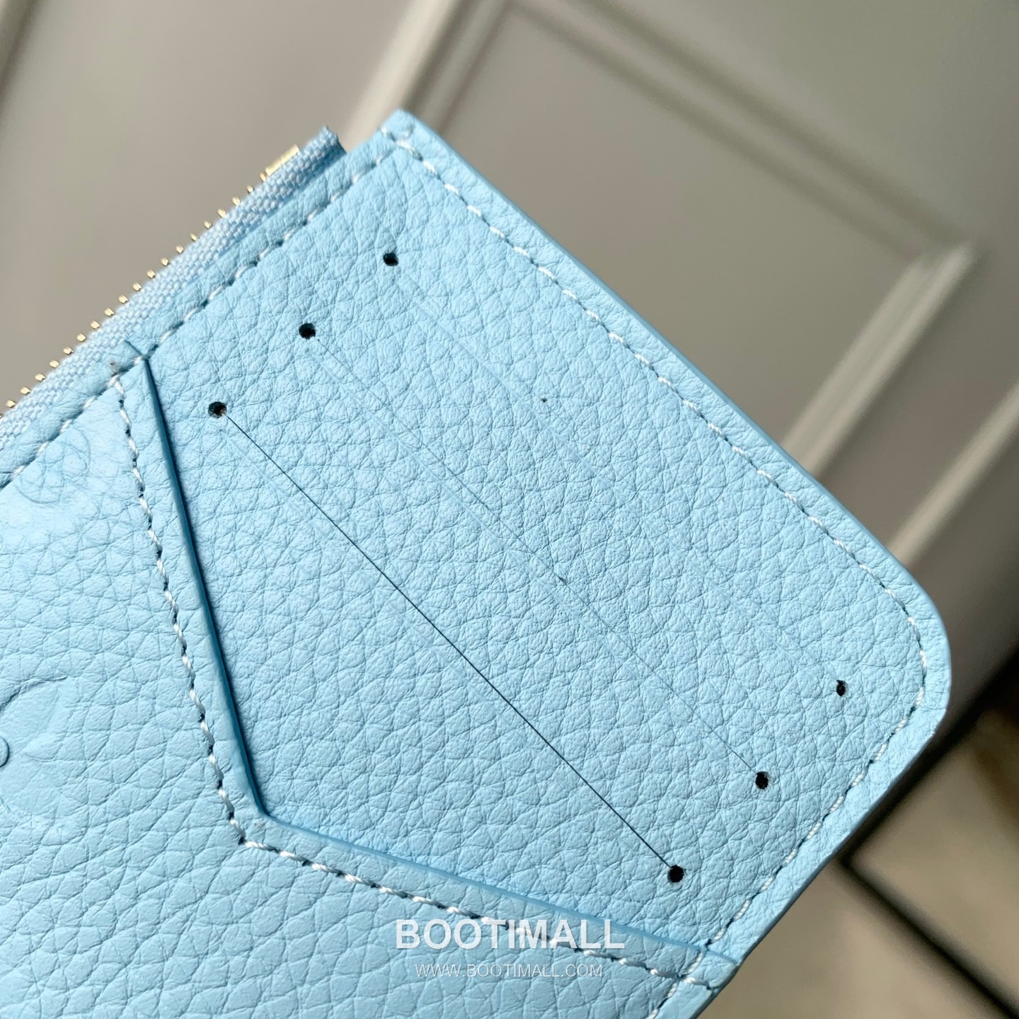 루이비통 모노그램 앙프렝뜨 레더 LV참 지퍼 라이트그린 카드지갑 Louis Vuitton Monogram Empreinte Leather LV Charm Zipper Light Green Card Holder M27668 12cm 7