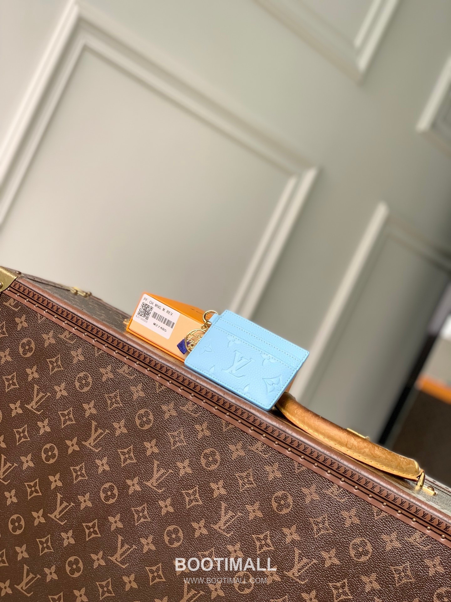 루이비통 모노그램 앙프렝뜨 레더 LV참 카드슬롯 그린 카드지갑 Louis Vuitton Monogram Empreinte Leather LV Charm Card Slot Green Card Holder M27485 10.2cm 2