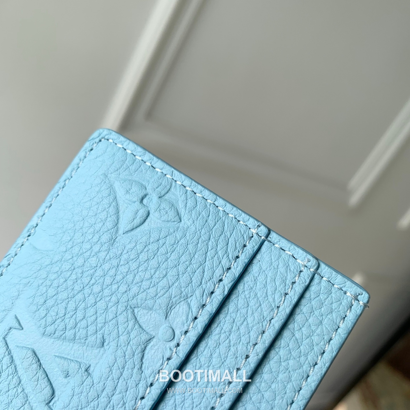 루이비통 모노그램 앙프렝뜨 레더 LV참 카드슬롯 그린 카드지갑 Louis Vuitton Monogram Empreinte Leather LV Charm Card Slot Green Card Holder M27485 10.2cm 7