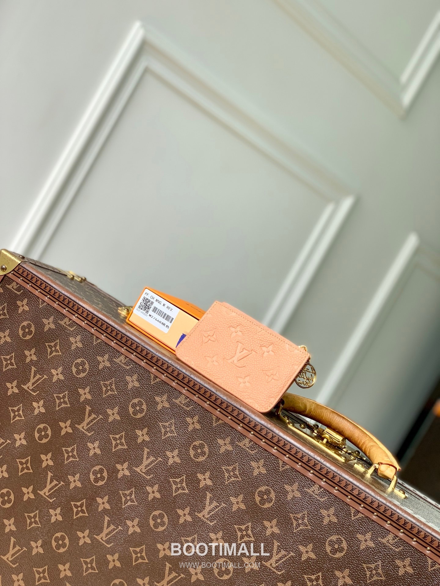 루이비통 모노그램 앙프렝뜨 레더 LV참 지퍼 그린 카드지갑 Louis Vuitton Monogram Empreinte Leather LV Charm Zipper Green Card Holder M27668 12cm 1