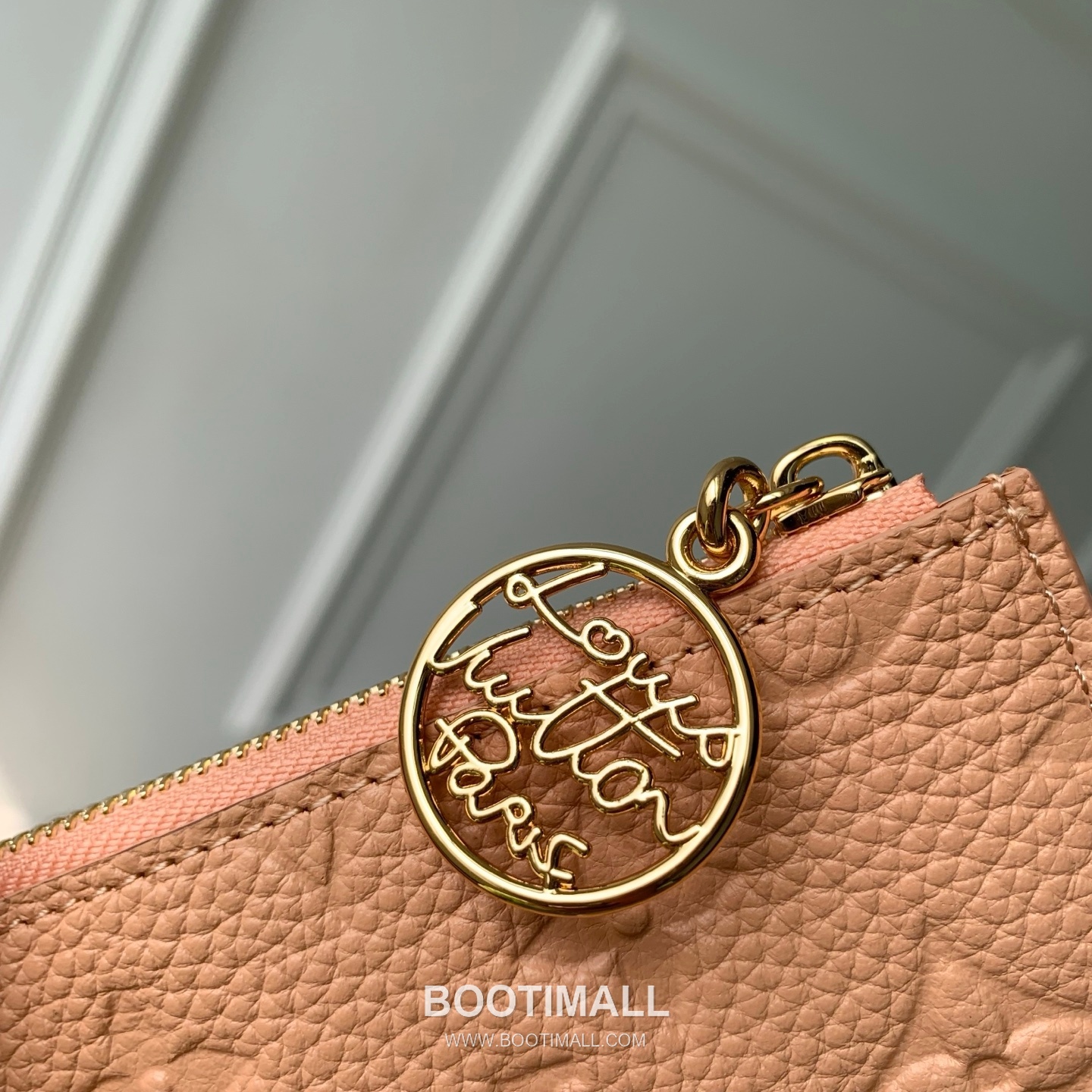 루이비통 모노그램 앙프렝뜨 레더 LV참 지퍼 그린 카드지갑 Louis Vuitton Monogram Empreinte Leather LV Charm Zipper Green Card Holder M27668 12cm 5