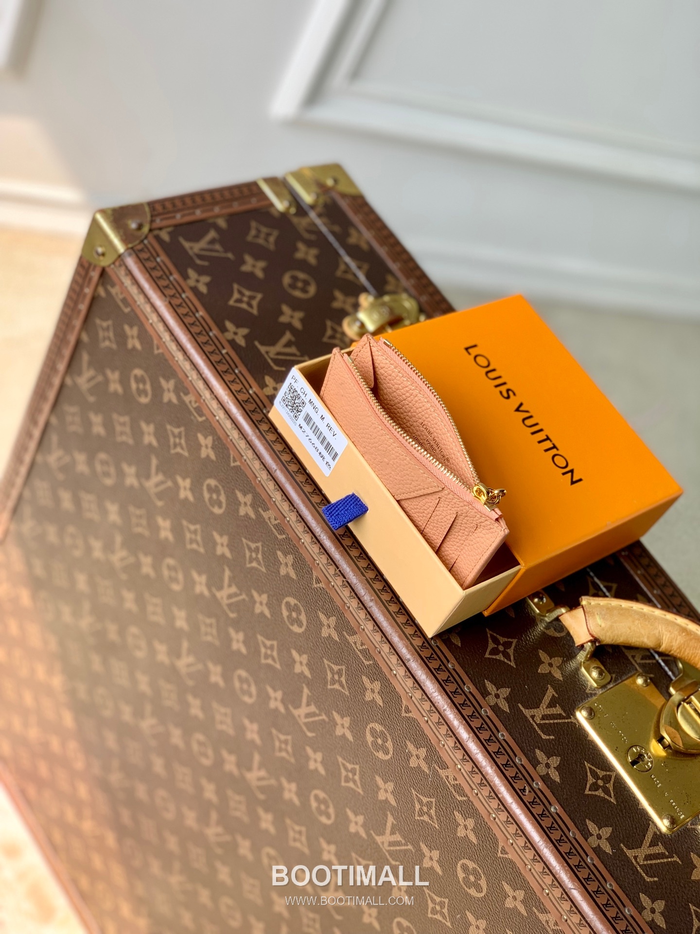 루이비통 모노그램 앙프렝뜨 레더 LV참 지퍼 그린 카드지갑 Louis Vuitton Monogram Empreinte Leather LV Charm Zipper Green Card Holder M27668 12cm 11