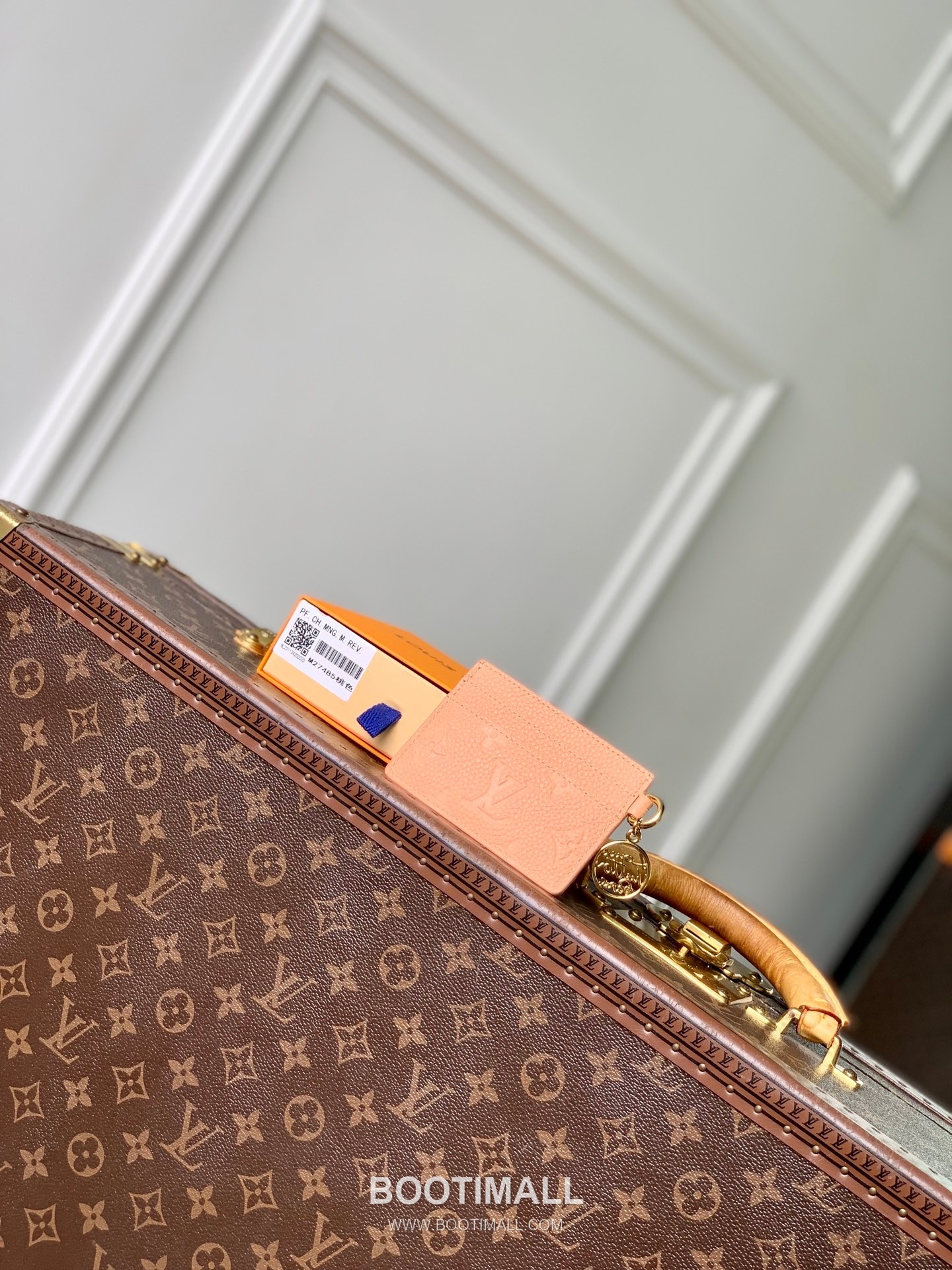 루이비통 모노그램 앙프렝뜨 레더 LV참 카드슬롯 그린 카드지갑 Louis Vuitton Monogram Empreinte Leather LV Charm Card Slot Green Card Holder M27485 10.2cm 1