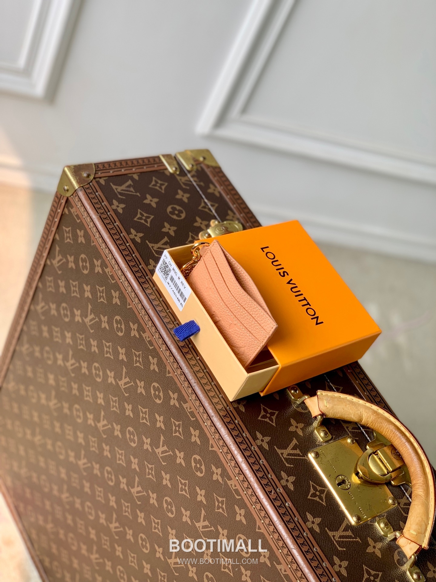 루이비통 모노그램 앙프렝뜨 레더 LV참 카드슬롯 그린 카드지갑 Louis Vuitton Monogram Empreinte Leather LV Charm Card Slot Green Card Holder M27485 10.2cm 9