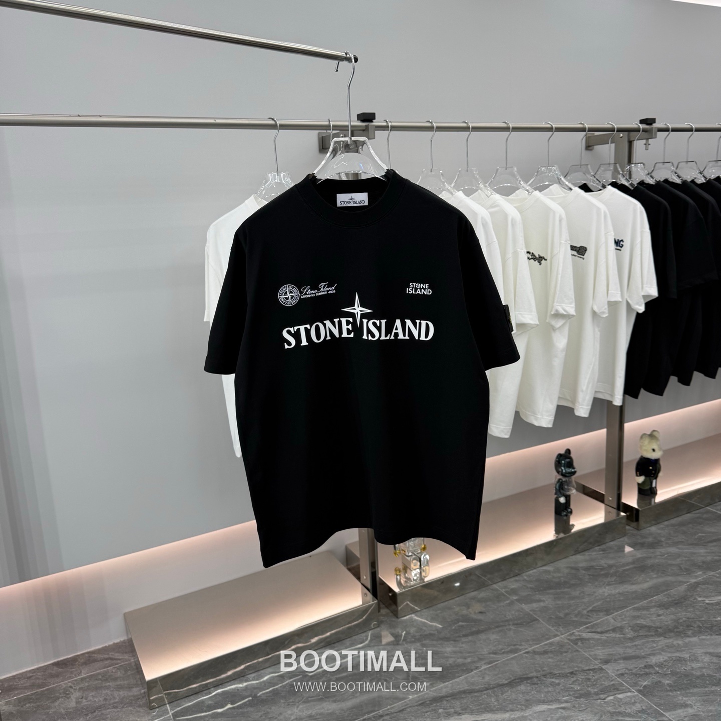 스톤아일랜드 2026SS 헤비코튼 로고패치 오버핏 반팔 블랙 티셔츠 Stone Island 2026 SS Heavy Cotton Logo Patch Oversized Short Sleeve Black T-Shirt 7