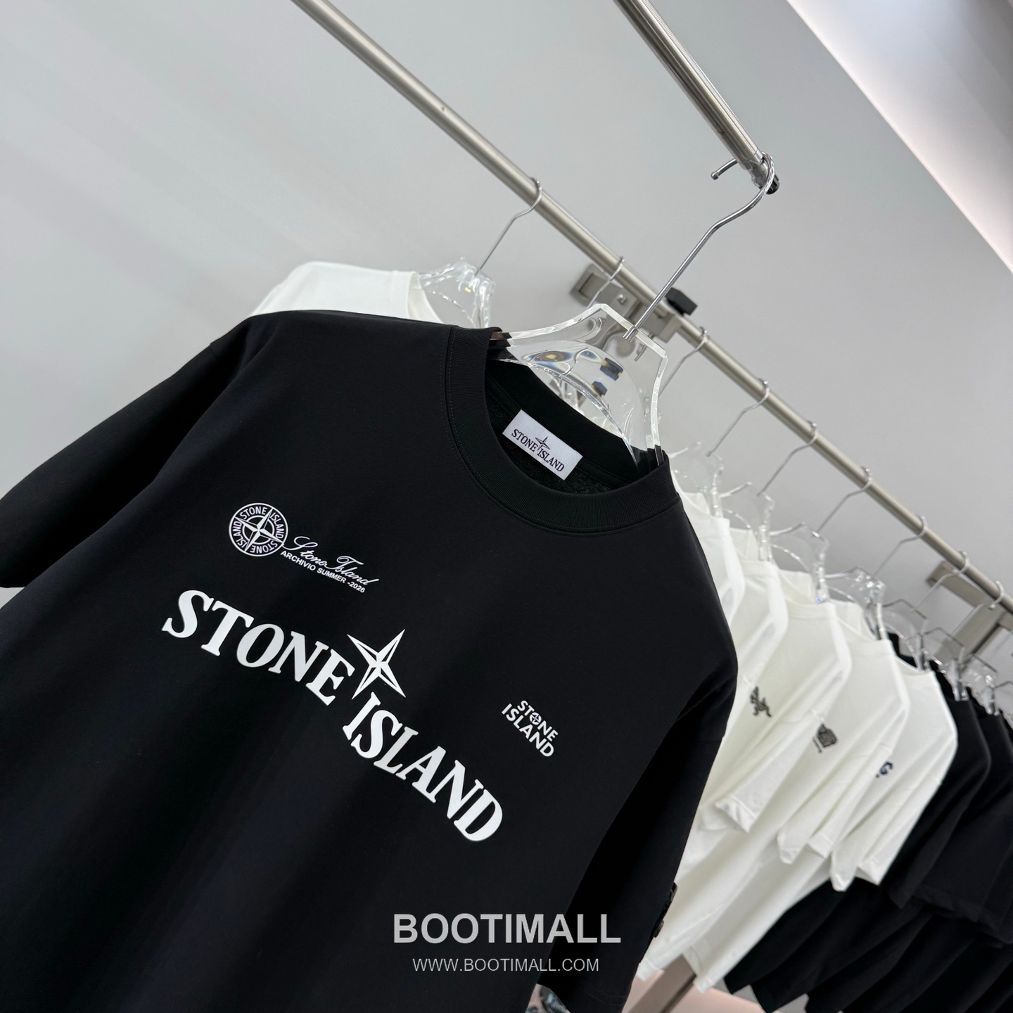 스톤아일랜드 2026SS 헤비코튼 로고패치 오버핏 반팔 블랙 티셔츠 Stone Island 2026 SS Heavy Cotton Logo Patch Oversized Short Sleeve Black T-Shirt 9