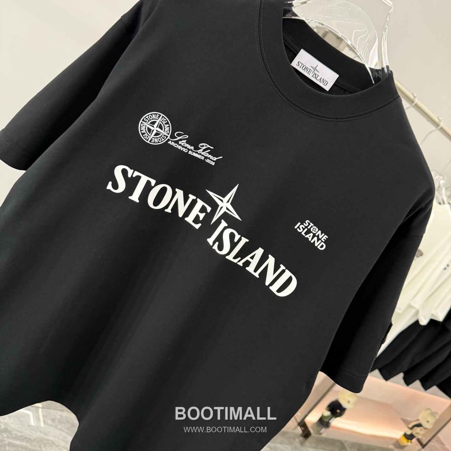 스톤아일랜드 2026SS 헤비코튼 로고패치 오버핏 반팔 블랙 티셔츠 Stone Island 2026 SS Heavy Cotton Logo Patch Oversized Short Sleeve Black T-Shirt 11