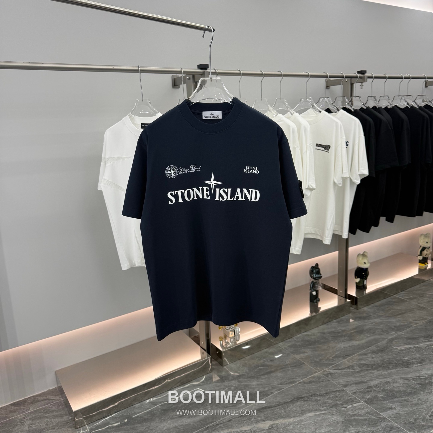 스톤아일랜드 2026SS 헤비코튼 로고패치 오버핏 반팔 블랙 티셔츠 Stone Island 2026 SS Heavy Cotton Logo Patch Oversized Short Sleeve Black T-Shirt 7