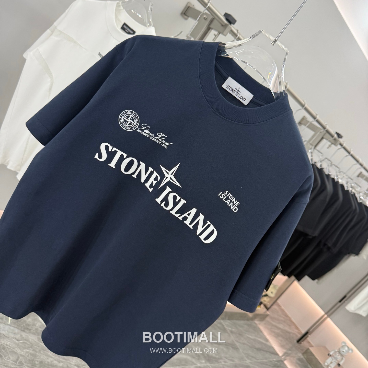 스톤아일랜드 2026SS 헤비코튼 로고패치 오버핏 반팔 블랙 티셔츠 Stone Island 2026 SS Heavy Cotton Logo Patch Oversized Short Sleeve Black T-Shirt 11