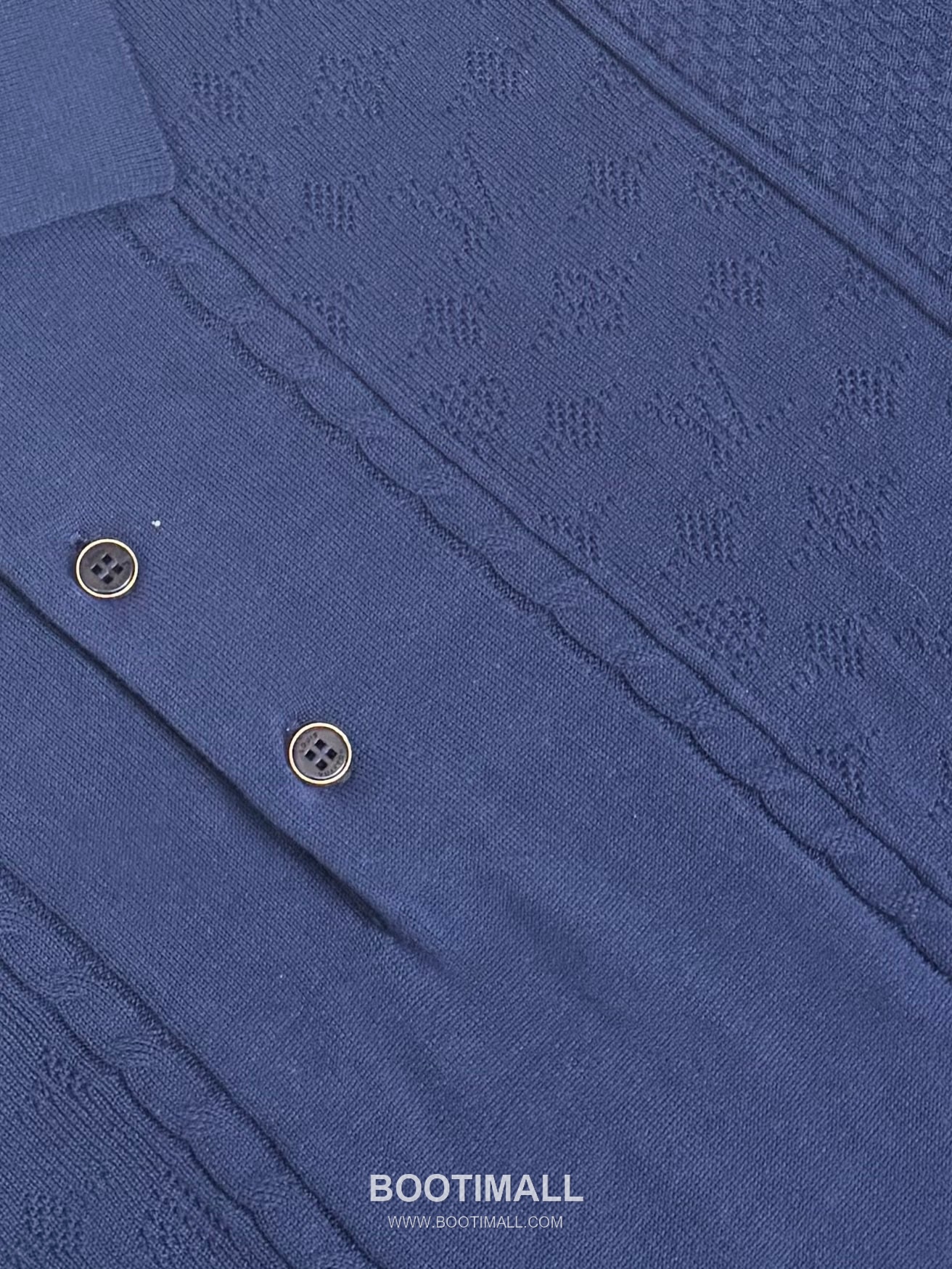 루이비통 2026SS 오픈워크 로고자수 스트라이프 레귤러핏 반팔 네이비 폴로셔츠 Louis Vuitton 2026 SS Openwork Logo Embroidery Stripe Regular Fit Short Sleeve Blue Polo Shirt 6