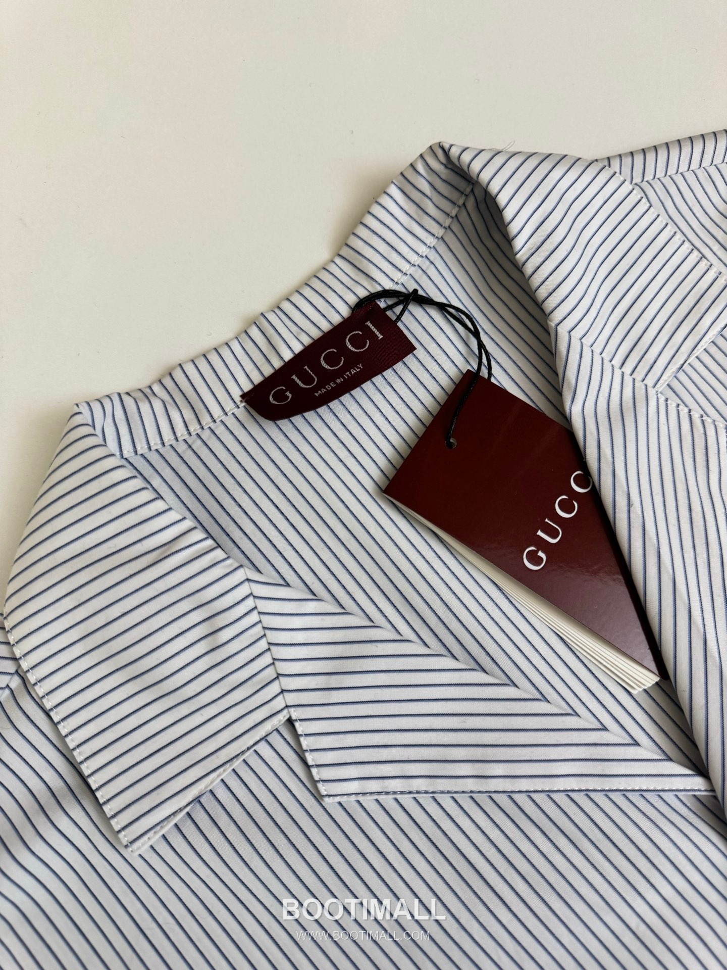 구찌 2026SS 크라운 로고프린트 스트라이프 반팔 셔츠 쇼츠 세트 블루 Gucci 2026 SS Crown Logo Print Stripe Short Sleeve Shirt Shorts Set Blue 5