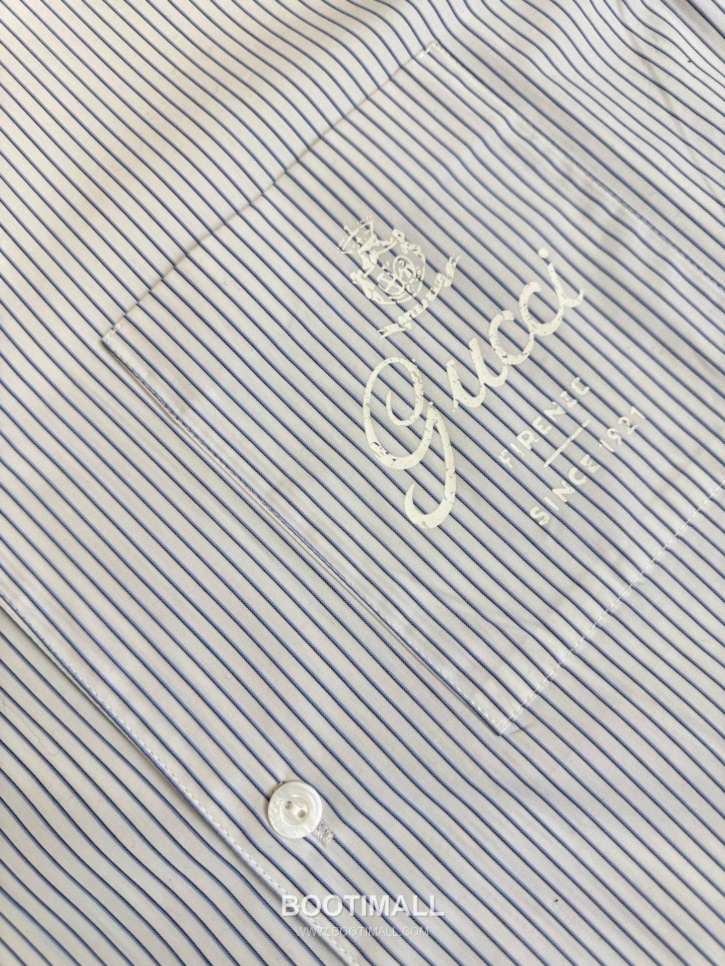 구찌 2026SS 크라운 로고프린트 스트라이프 반팔 셔츠 쇼츠 세트 블루 Gucci 2026 SS Crown Logo Print Stripe Short Sleeve Shirt Shorts Set Blue 6