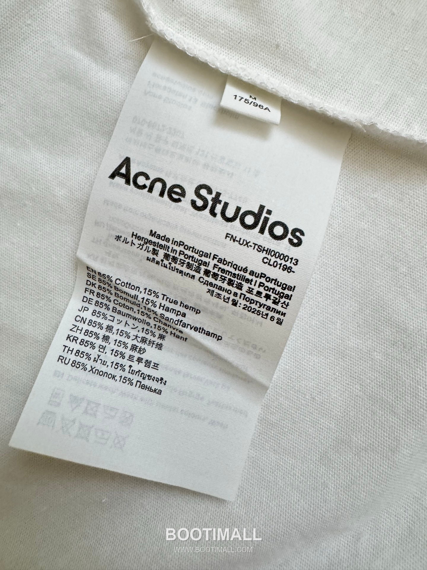 아크네스튜디오 2026SS 1966 머드다잉 워싱 오버핏 롱슬리브 화이트 티셔츠 Acne Studios 2026 SS 1966 Mud Dyed Washed Oversized Long Sleeve Brown T-Shirt 9