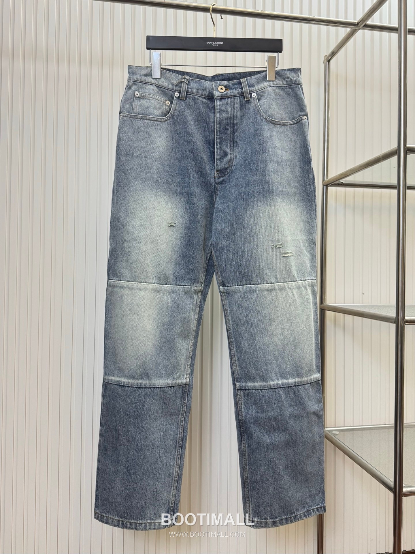 디올 2026SS 자수 컬러블록 워싱 레귤러핏 롱 데님 팬츠 블루 Dior 2026 SS Embroidered Colorblock Washed Regular Fit Long Denim Pants Blue 1