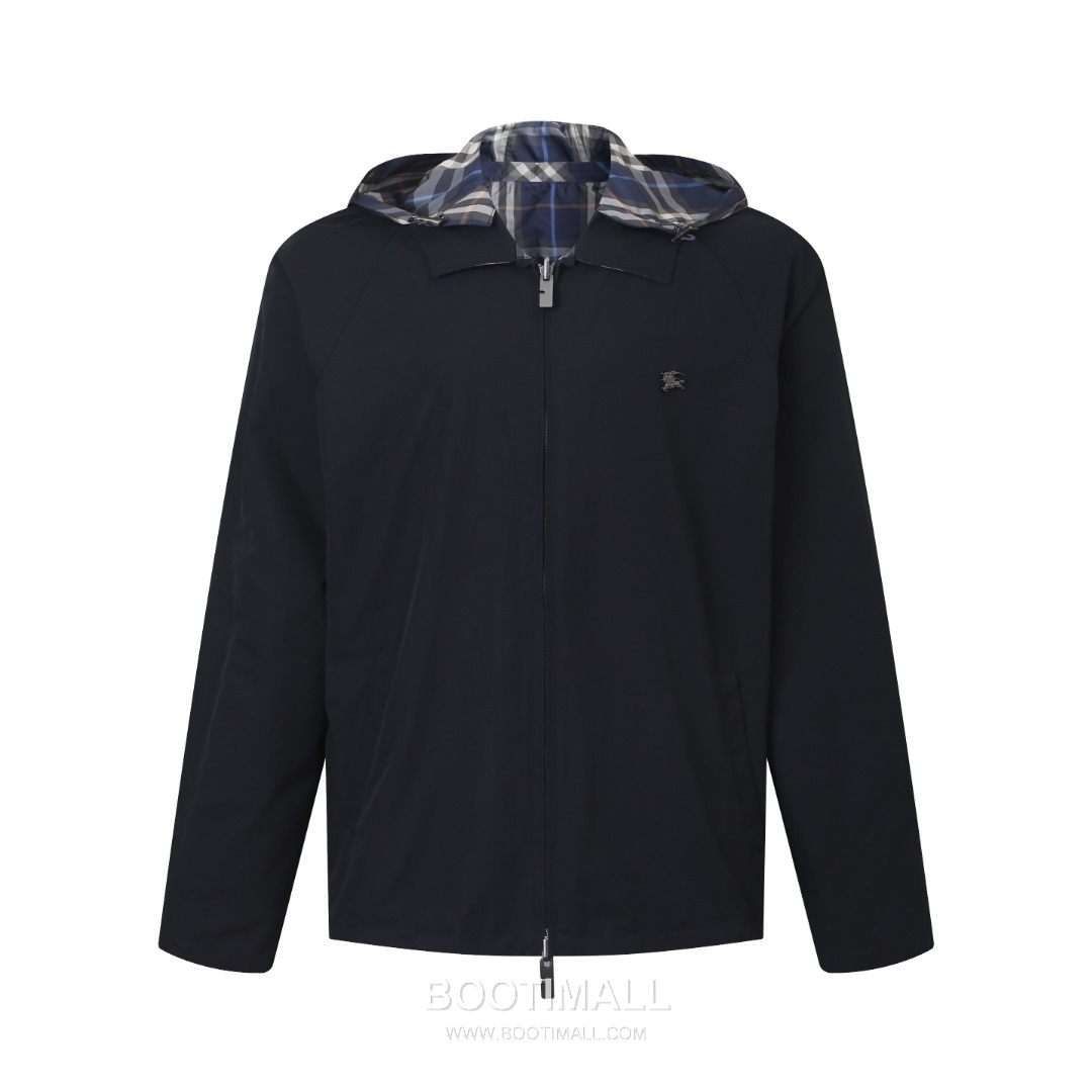 버버리 2026SS 리버서블 코튼캔버스 체크 루즈핏 후드 블랙 재킷 Burberry 2026 SS Reversible Cotton Canvas Check Loose Fit Hooded Black Jacket D278-C70 1