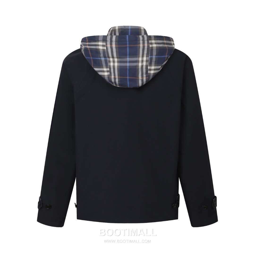 버버리 2026SS 리버서블 코튼캔버스 체크 루즈핏 후드 블랙 재킷 Burberry 2026 SS Reversible Cotton Canvas Check Loose Fit Hooded Black Jacket D278-C70 3