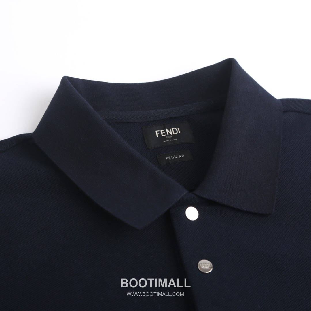 펜디 2026SS FF자수 피케코튼 레귤러핏 반팔 블랙 폴로셔츠 Fendi 2026 SS FF Embroidery Pique Cotton Regular Fit Short Sleeve Black Polo Shirt D297-A35 3