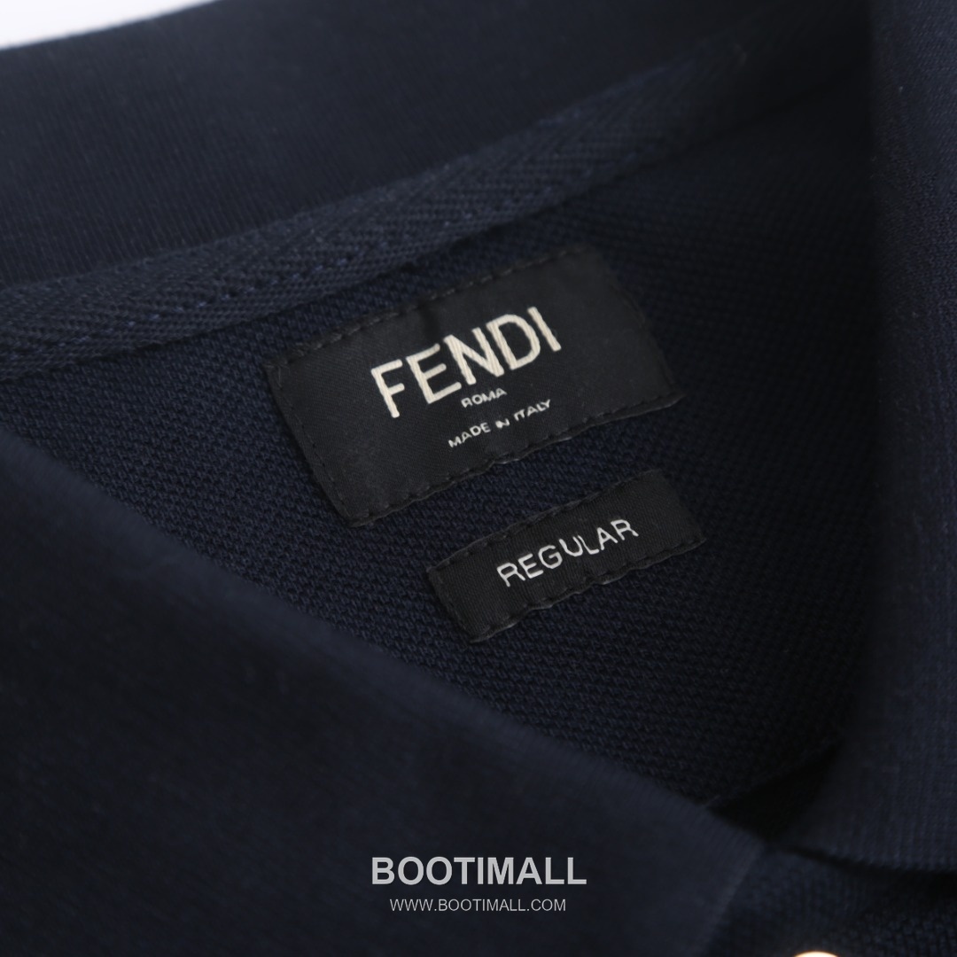 펜디 2026SS FF자수 피케코튼 레귤러핏 반팔 블랙 폴로셔츠 Fendi 2026 SS FF Embroidery Pique Cotton Regular Fit Short Sleeve Black Polo Shirt D297-A35 4