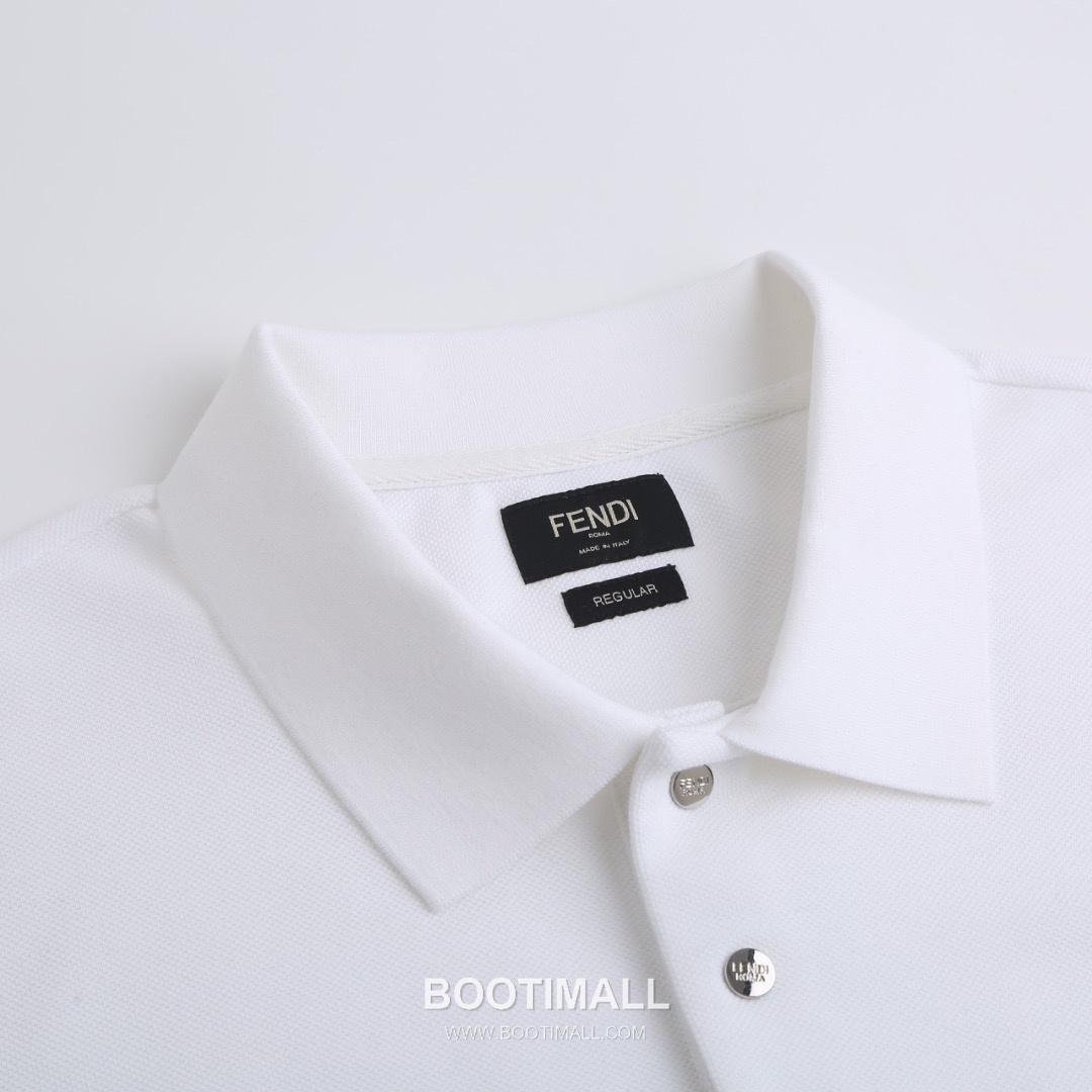 펜디 2026SS FF자수 피케코튼 레귤러핏 반팔 화이트 폴로셔츠 Fendi 2026 SS FF Embroidery Pique Cotton Regular Fit Short Sleeve Black Polo Shirt D297-A35 3