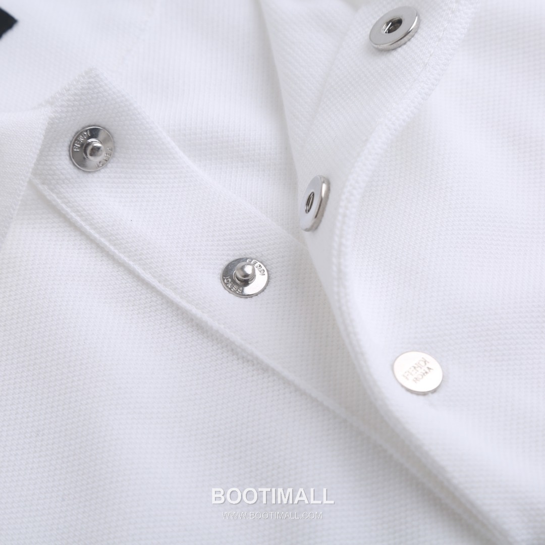 펜디 2026SS FF자수 피케코튼 레귤러핏 반팔 화이트 폴로셔츠 Fendi 2026 SS FF Embroidery Pique Cotton Regular Fit Short Sleeve Black Polo Shirt D297-A35 6