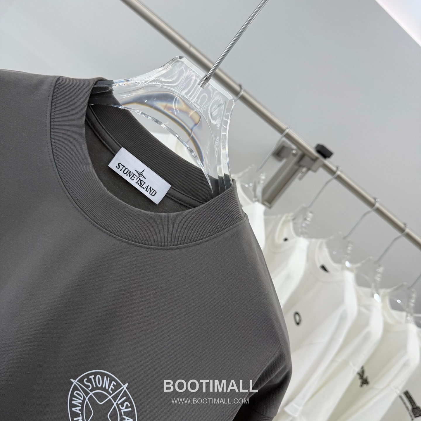 스톤아일랜드 2026SS 헤비코튼 로고패치 오버핏 반팔 카키 티셔츠 Stone Island 2026 SS Heavy Cotton Logo Patch Oversized Short Sleeve Black T-Shirt 10