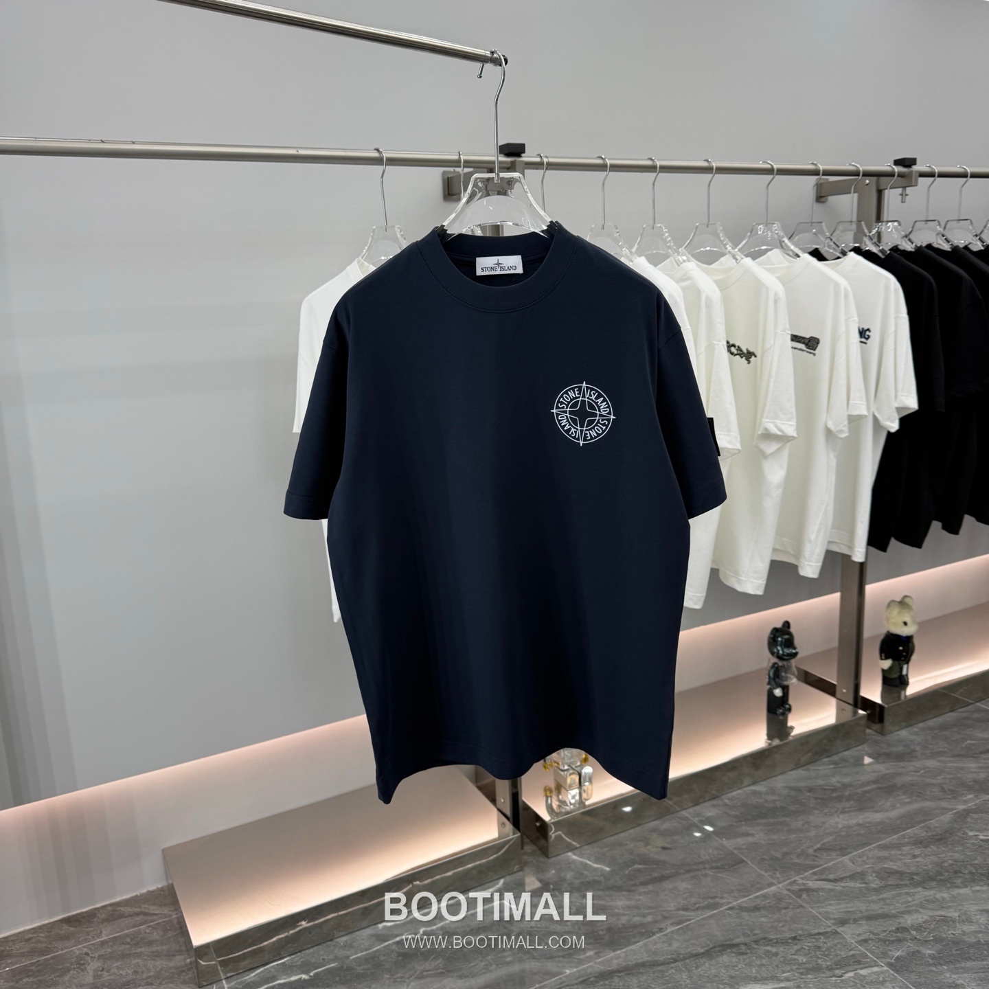 스톤아일랜드 2026SS 헤비코튼 로고패치 오버핏 반팔 블랙 티셔츠 Stone Island 2026 SS Heavy Cotton Logo Patch Oversized Short Sleeve Black T-Shirt 7