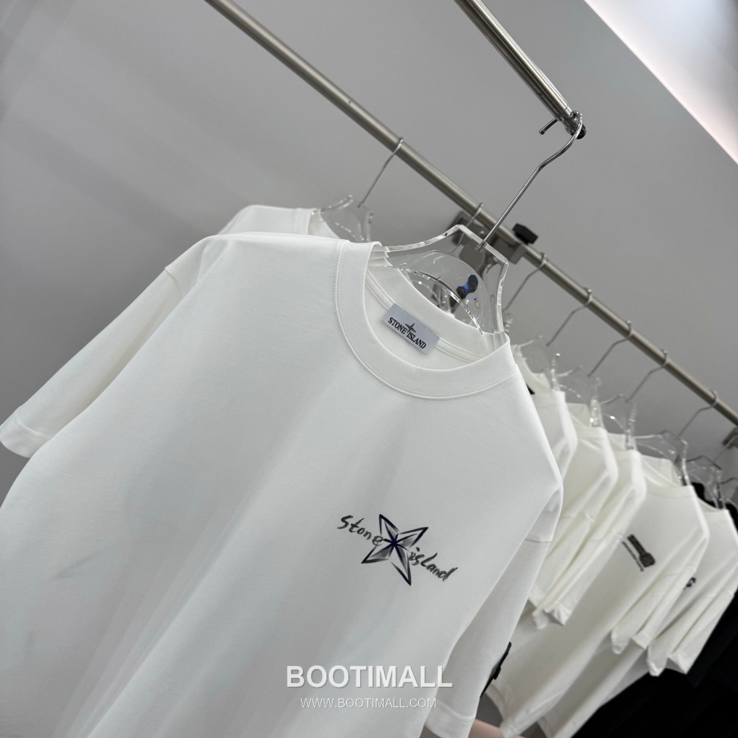 스톤아일랜드 2026SS 핸드드로잉 프린트 오버핏 반팔 화이트 티셔츠 Stone Island 2026 SS Hand Drawing Print Oversized Short Sleeve Black T-Shirt 3