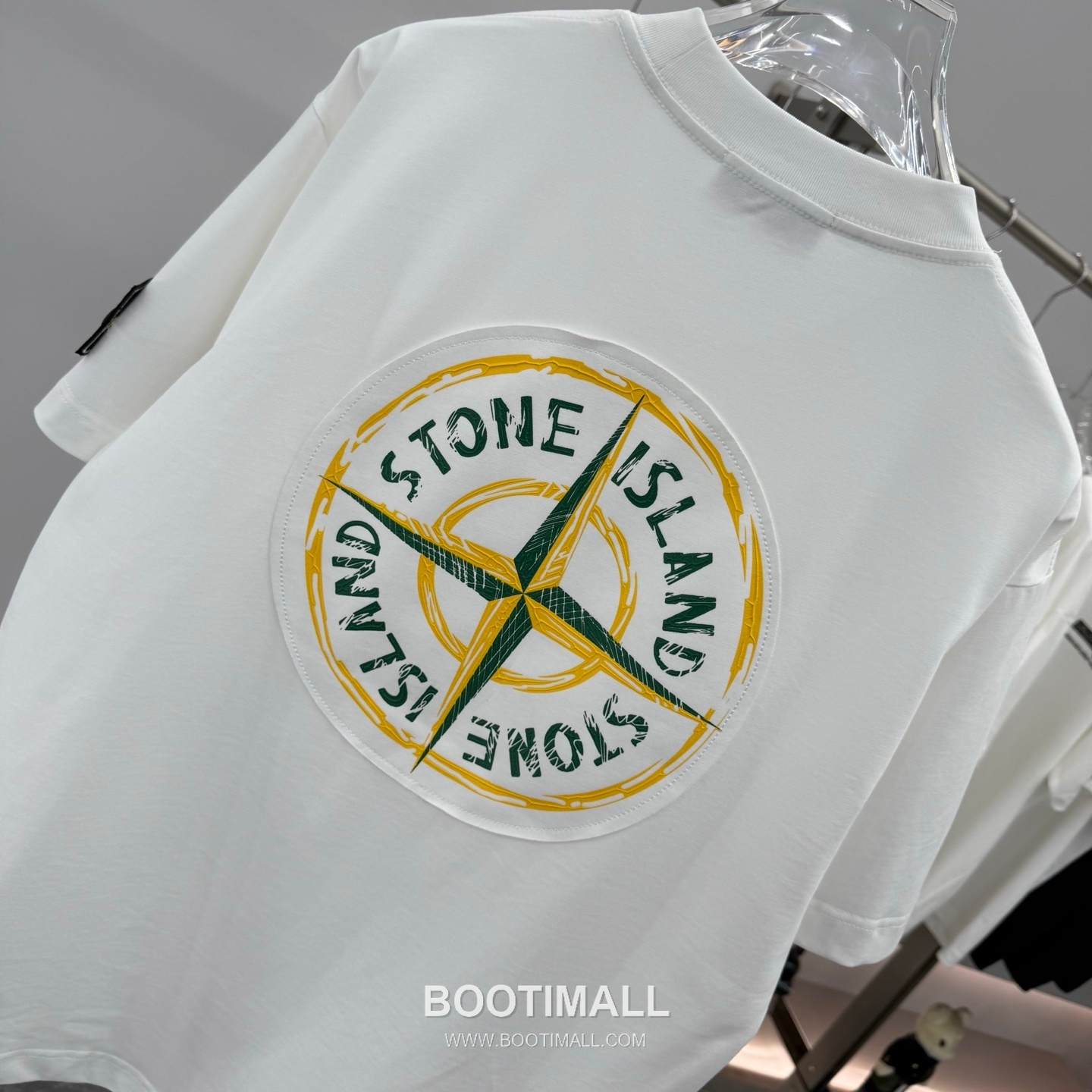 스톤아일랜드 2026SS 패치자수 라버프린트 오버핏 반팔 화이트 티셔츠 Stone Island 2026 SS Patch Embroidery Rubber Print Oversized Short Sleeve Black T-Shirt 9