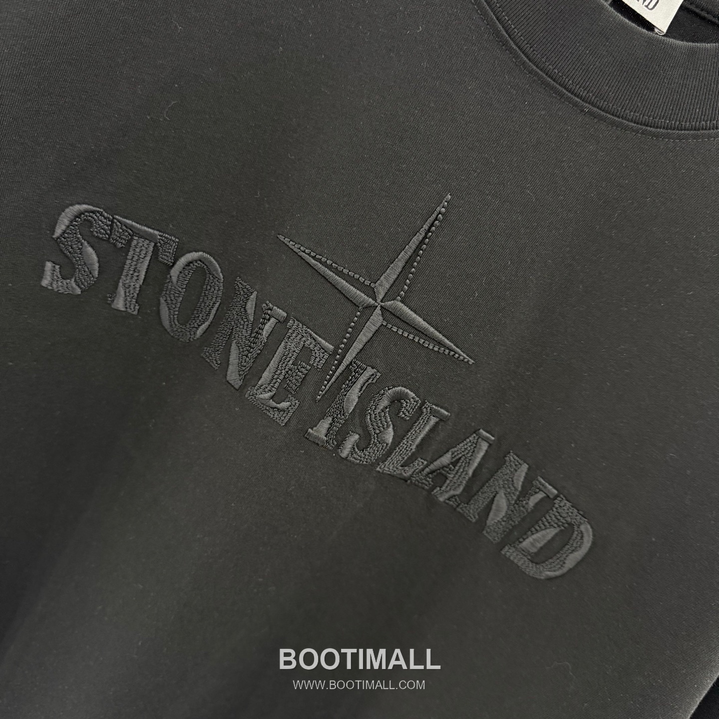 스톤아일랜드 2026SS 진공자수 오버핏 반팔 블랙 티셔츠 Stone Island 2026 SS Vacuum Embroidery Oversized Short Sleeve Black T-Shirt 6