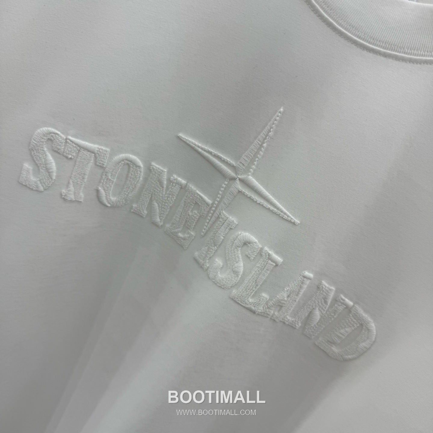 스톤아일랜드 2026SS 진공자수 오버핏 반팔 화이트 티셔츠 Stone Island 2026 SS Vacuum Embroidery Oversized Short Sleeve Black T-Shirt 6