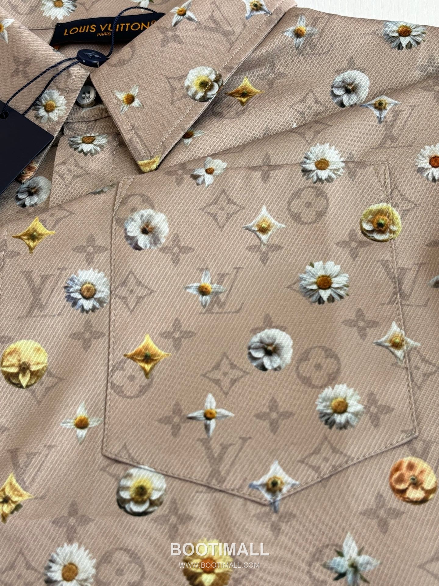 루이비통 2026SS 모노그램 데이지 프린트 루즈핏 반팔 브라운 셔츠 Louis Vuitton 2026 SS Monogram Daisy Print Loose Fit Short Sleeve Brown Shirt 6