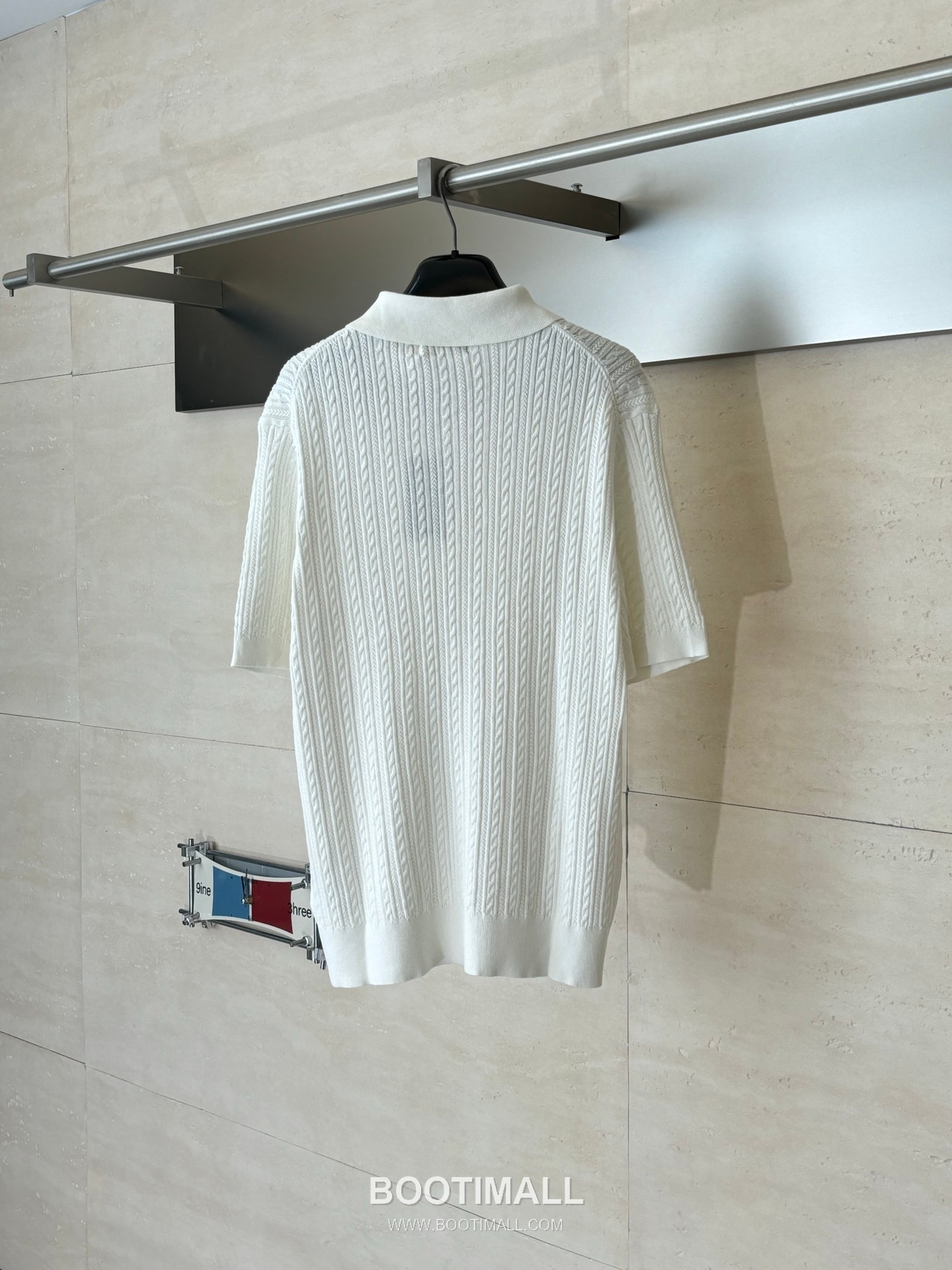 랄프로렌 2026SS 케이블니트 코튼혼방 레귤러핏 반팔 화이트 폴로셔츠 Ralph Lauren 2026 SS Cable Knit Cotton Blend Regular Fit Short Sleeve White Polo Shirt 2