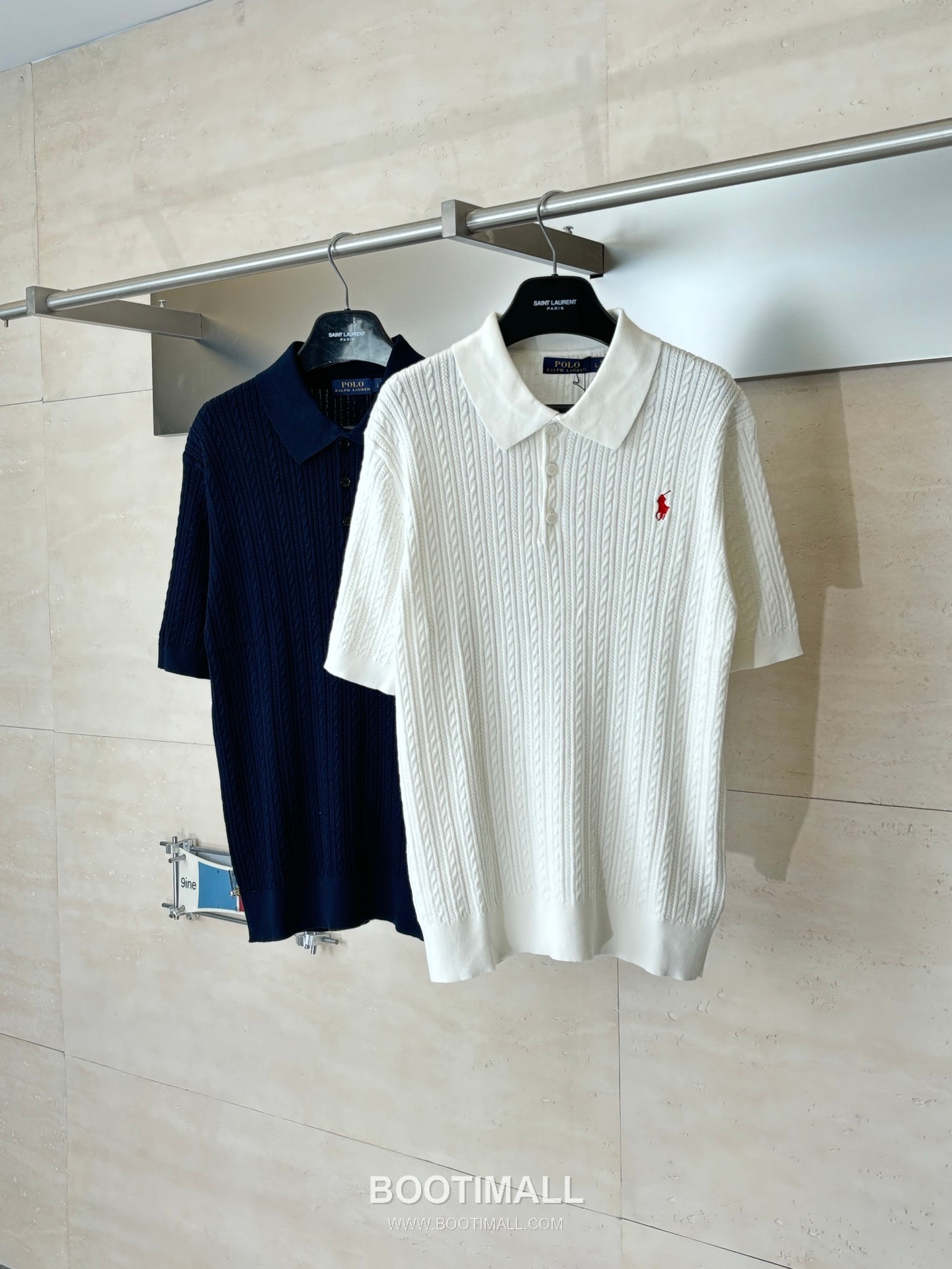 랄프로렌 2026SS 케이블니트 코튼혼방 레귤러핏 반팔 화이트 폴로셔츠 Ralph Lauren 2026 SS Cable Knit Cotton Blend Regular Fit Short Sleeve White Polo Shirt 4