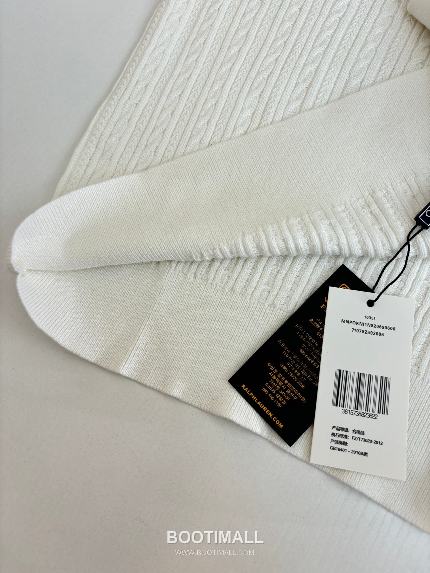 랄프로렌 2026SS 케이블니트 코튼혼방 레귤러핏 반팔 화이트 폴로셔츠 Ralph Lauren 2026 SS Cable Knit Cotton Blend Regular Fit Short Sleeve White Polo Shirt 7