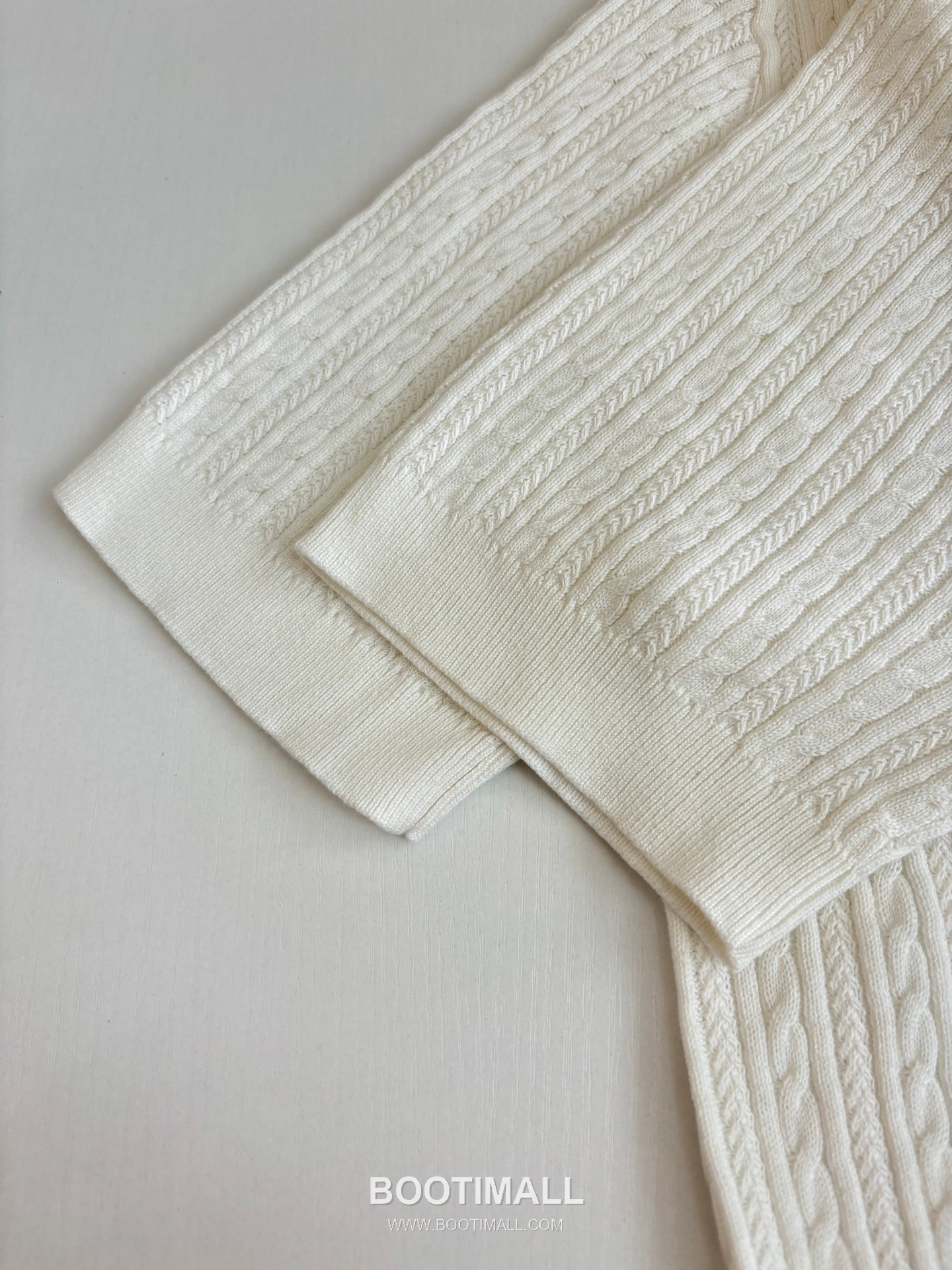 랄프로렌 2026SS 케이블니트 코튼혼방 레귤러핏 반팔 화이트 폴로셔츠 Ralph Lauren 2026 SS Cable Knit Cotton Blend Regular Fit Short Sleeve White Polo Shirt 8