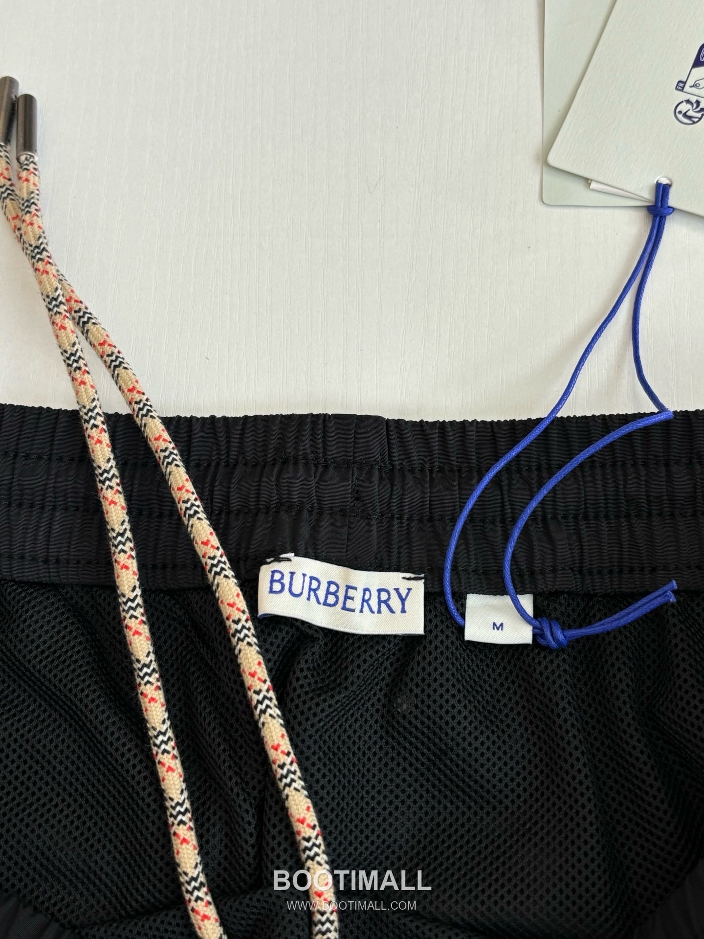 버버리 2026SS 빈티지체크 사이드트림 나일론 루즈핏 드로스트링 쇼츠 블랙 팬츠 Burberry 2026 SS Vintage Check Side Trim Nylon Loose Fit Drawstring Shorts Black Pants 9