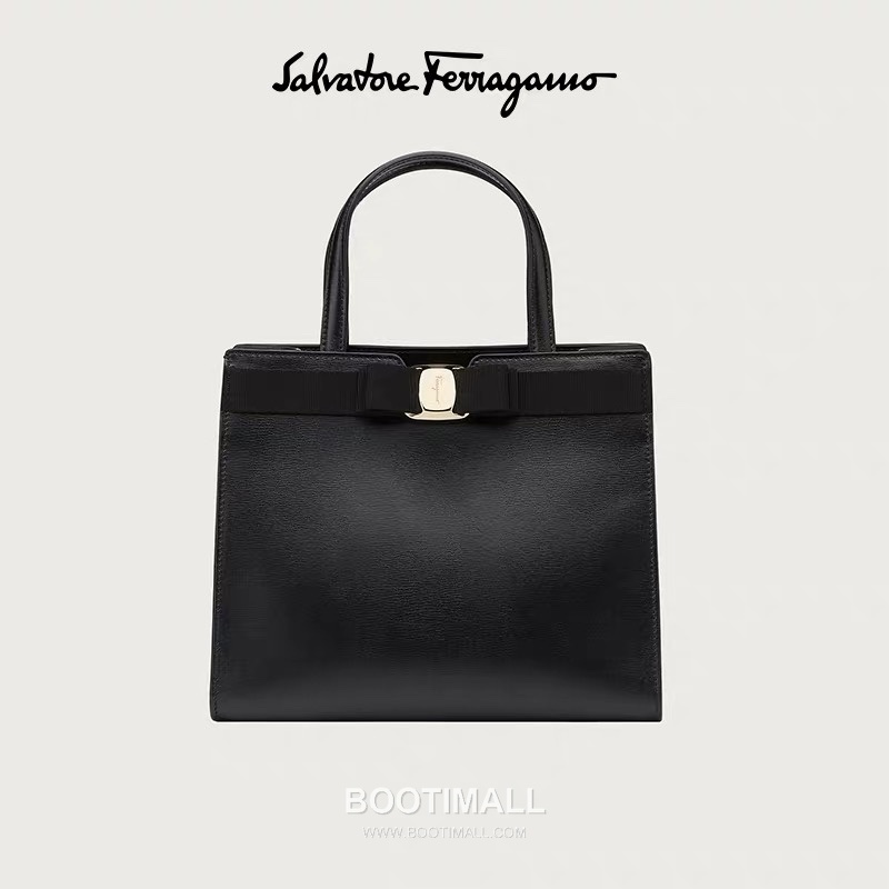 페라가모 카프스킨 바라 리본 토트백 Ferragamo Calfskin Vara Bow Tote Bag 21/1290 25cm 1