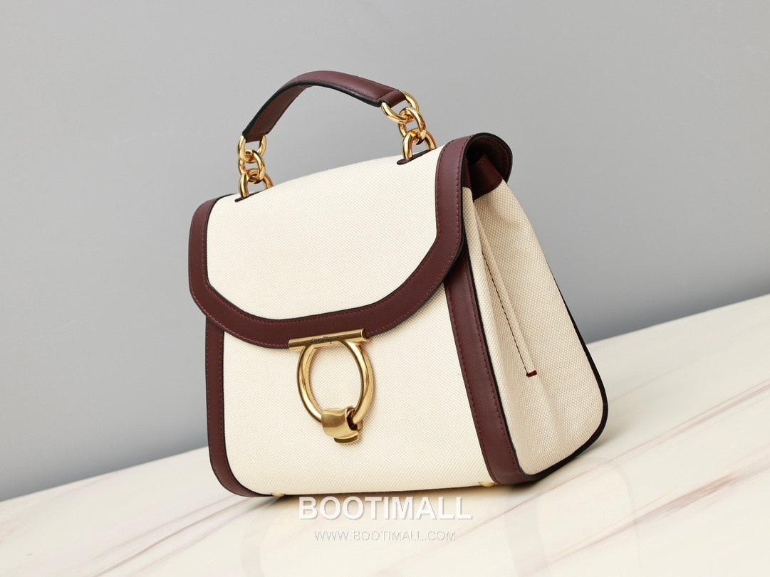 페라가모 카프스킨 패브릭 콤비 토트 숄더백 Ferragamo Calfskin Fabric Combo Tote Shoulder Bag DY-21H493 26cm 7