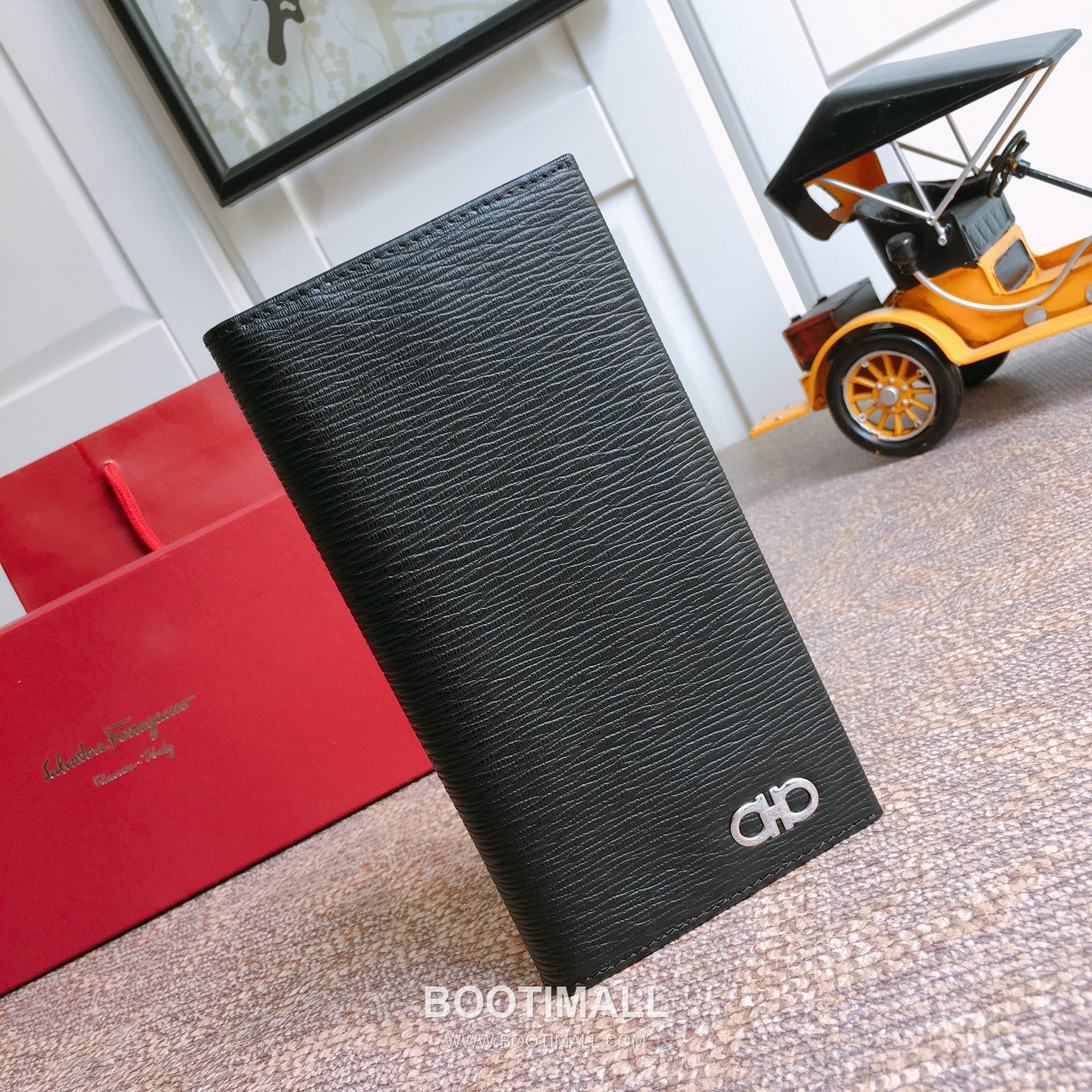 페라가모 카프스킨 간치오 투폴드 장지갑 Ferragamo Calfskin Gancio Two Fold Long Wallet 66A069 18.5cm 15