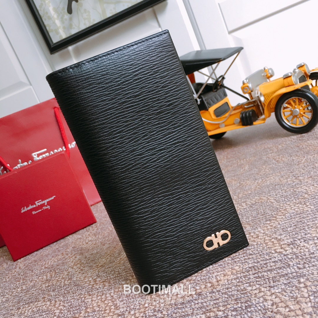 페라가모 카프스킨 간치오 투폴드 장지갑 Ferragamo Calfskin Gancio Two Fold Long Wallet 66A069 18.5cm 17