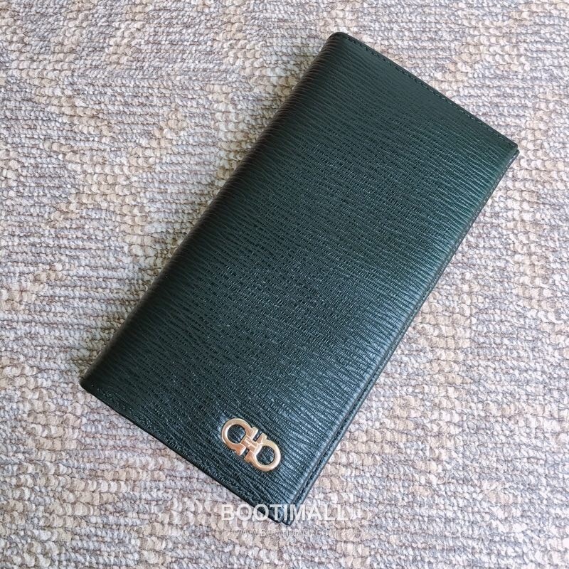 페라가모 카프스킨 간치오 투폴드 장지갑 Ferragamo Calfskin Gancio Two Fold Long Wallet 66A069 18.5cm 23