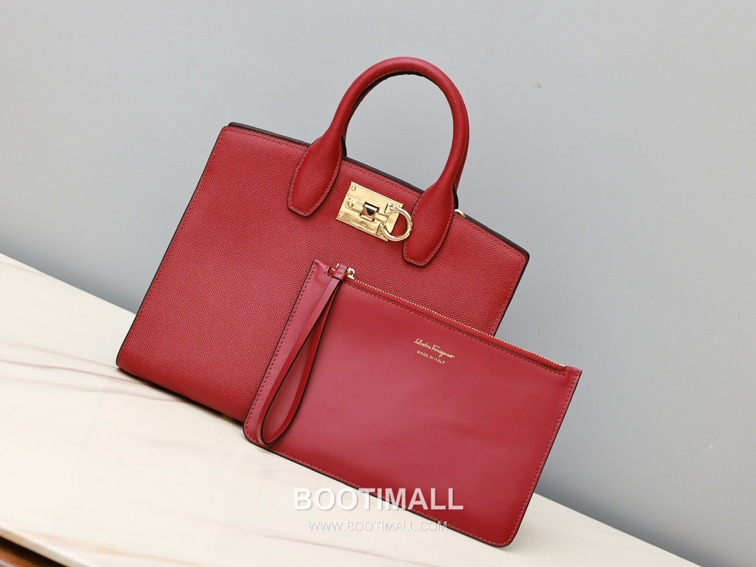 페라가모 스튜디오 카프스킨 간치니 토트 숄더백 Ferragamo Studio Calfskin Gancini Tote Shoulder Bag 211425 28cm 6